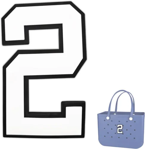 Vista 14 de Dijes para Bolsa Bogg, Accesorios Decorativos para Bolsa Bog, Inserto de Dije con Número para Bolsa de Playa de Goma Bog Original