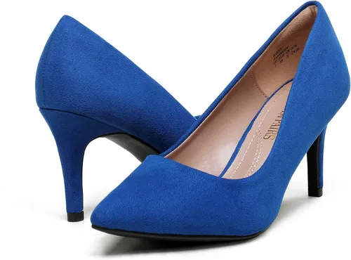 Vista 3 de DREAM PAIRS Zapatos de tacón alto de aguja para mujer, con punta cerrada, zapatos de vestir para bodas, trabajo, oficina, negocios, 3 pulgadas