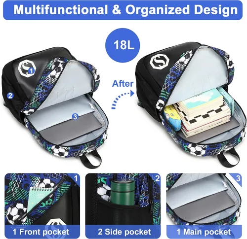 Vista 4 de BTOOP Mochila para niños y niñas, mochila de escuela primaria de 17 pulgadas, mochila primaria para adolescentes de viaje, para niños y niñas