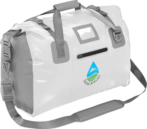 Vista 18 de Skog Å Kust Duffelsak - Bolsa de lona impermeable resistente para deportes, viajes y más, tamaños de 40, 60 y 90 litros, Negro, Deportivo/resistente