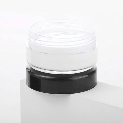 Vista 2 de 100 unidades de 10 g de envases de muestra pequeños con tapas. Frasco de plástico. Frascos cosméticos vacíos. Frascos de maquillaje. Envases