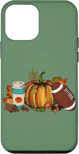 Vista 16 de Fall Football Pumpkin Coffee Latte Case for iPhone 17