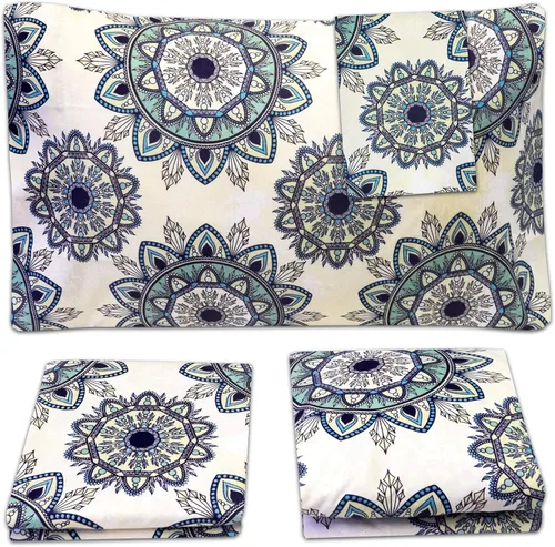 Vista 6 de Juego de sábanas extrasuaves de tamaño individual, ropa de cama transpirable y lujosa con correas elásticas integradas para las esquinas, colección