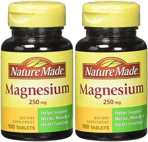 Vista 13 de Nature Made Magnesio 250 mg, suplementos de magnesio para hombres y mujeres, apoyo para la salud muscular, cardíaca, ósea y nerviosa, 90 cápsulas