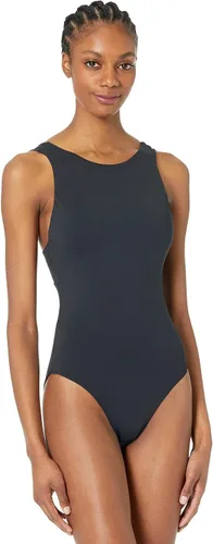 Vista 3 de Seafolly Cuello alto activo de una pieza negro (Active Black)