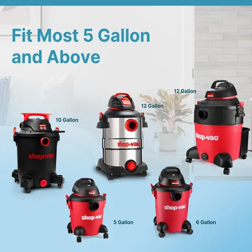 Vista 5 de Shop-Vac 9035033 Filtro de cartucho de nanofibra, se adapta a aspiradoras húmedas/secas de la marca Shop-Vac de 5 galones o más, reutilizable, 1