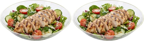 Vista 17 de Restaurantware -Moderna - Cuencos de plástico de 6 onzas, 20 cuencos de ensalada desechables duraderos - Con borde dorado, resistente, cuenco
