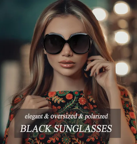 Vista 14 de Joopin Lentes de sol de gran tamaño para mujer, polarizados, grandes, para conducción, protección UV, grandes sombras