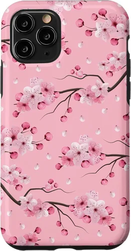 Vista 29 de Japanese Cherry Blossom Floral Flower Pattern Pastel Pink Case for iPhone 17