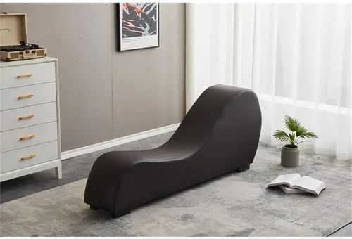 Vista 10 de Kolar - Sillón de yoga de piel sintética, relajación, estiramiento, color marrón