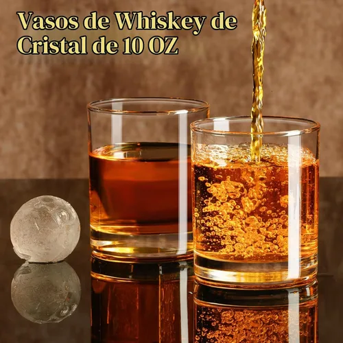 Vista 3 de PARACITY Juego de 2 vasos de whisky, vasos de cóctel antiguos, vasos de whisky de 10 onzas, vasos de bourbon, vasos de rocas para whisky, vodka