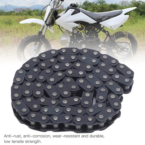 Vista 6 de Keenso Eslabones de cadena T8F, cadena T8F de acero 96 eslabones para mini Dirt Quad ATV 47cc 49cc Pocket Bikes