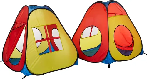 Vista 4 de UTEX Tienda de campaña infantil plegable de 8 en 1 con 4 túneles y 4 tiendas para niños, niñas, bebés y niños pequeños para uso en interiores