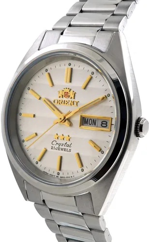 Vista 2 de Orient TriStar AB00007W - Reloj clásico con esfera plateada texturizada para hombre, Plateado