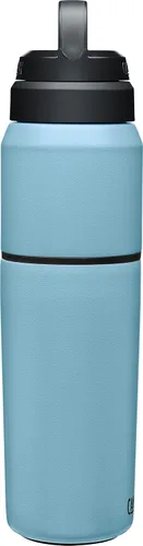Vista 2 de CamelBak MultiBev - Botella de agua con aislamiento de acero inoxidable y taza de viaje Azul dusk