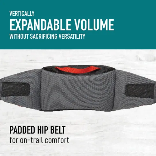 Vista 11 de Sierra Designs Riñonera lumbar flexible, bolsa de cintura de senderismo con soporte para botella de agua, volumen ajustable y más