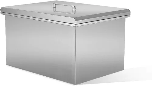 Vista 8 de Baúl de hielo desplegable - 14 pulgadas de ancho x 20-1/2 pulgadas de profundidad x 13-1/4 pulgadas de alto, enfriador de hielo de acero inoxidable