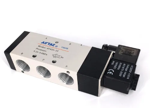 Vista 5 de Válvula solenoide AirTAC Airvexalon DC12V 4V410-15 1/2"PT neumática de aire, 2 posiciones, 5 vías, eléctrica de bobina simple operada por piloto