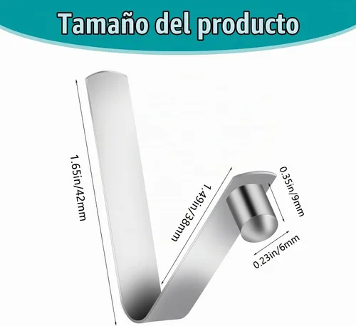 Vista 2 de Sliverdew Clips de resorte de botón de acero inoxidable de 0.236 in para tienda de campaña, remo de kayak, camping