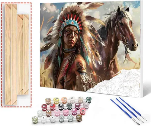 Vista 45 de Paquete de 6 pinturas por números para mujeres sudafricanas para adultos, principiantes, músicos negros, kits de pintura al óleo sobre lienzo