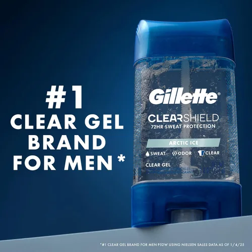 Vista 3 de Gillette antitranspirante y desodorante para hombres, 72 horas de protección contra el sudor y el olor, frescura duradera, tecnología anti-marcas