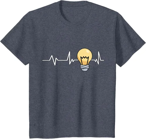 Vista 81 de Bombilla Heartbeat bombilla regalo bombilla bombilla camiseta Negro