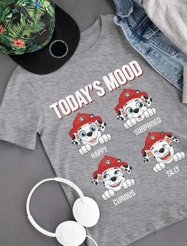 Vista 4 de Camisa de la Patrulla Canina Chase Marshall Rubble Skye Nickelodeon para niños pequeños