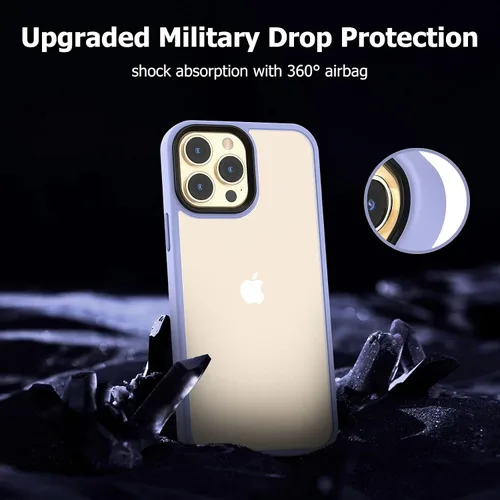 Vista 4 de MATEPROX Matte Case Compatible with iPhone 13 Pro, Non-Slip Protective Cover Hard Back Shockproof Bumper Phone Cases for iPhone 13 Pro 6.1