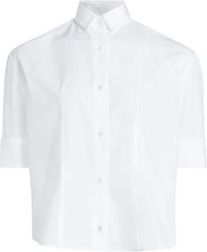 Vista 6 de Camisas de manga corta con botones para mujer, básicas, simples, casuales, para el trabajo, blusas