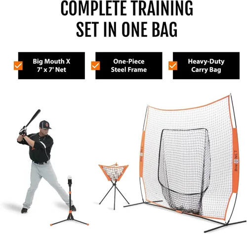 Vista 6 de Bownet Big Mouth - The Original and Most Used Portable Sock Net for Baseball and Softball, Hitting and Pitching