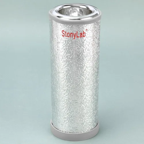Vista 4 de stonylab Dewar - Frasco de vidrio de borosilicato de forma cilíndrica con base de aluminio, profundidad interior de 7.874 in y diámetro