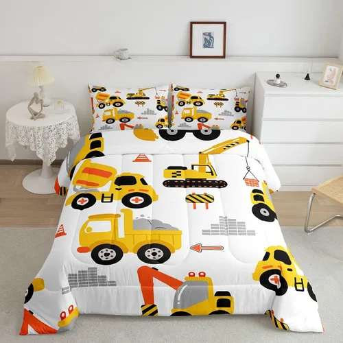 Vista 14 de Feelyou Juego de ropa de cama con estampado de aviones para niños y niñas, juego de funda de edredón de microfibra estilo boceto azul y blanco