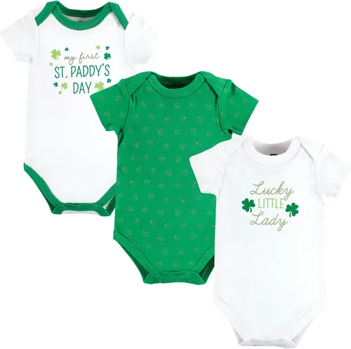 Vista 212 de Hudson Baby baby-girls Cotton Bodysuits 3-pack