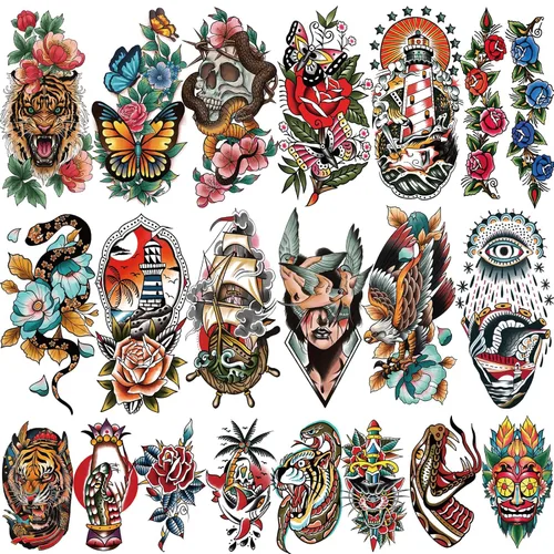 Vista 13 de 28 tatuajes faciales de pecas del 4 de julio, con purpurina, rojo, blanco, azul, bandera de Estados Unidos, estrellas, tatuajes patrióticos