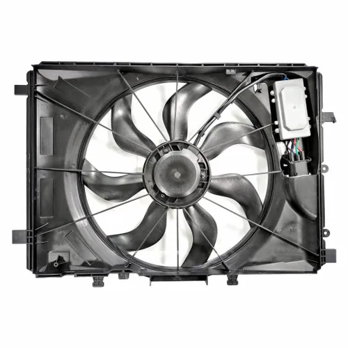 Vista 2 de Para Mercedes-Benz CLA250 2014 15 16 17 18 2019 doble radiador y condensador ventilador w/FCM Reemplazo para MB3115146 246 500 00 64