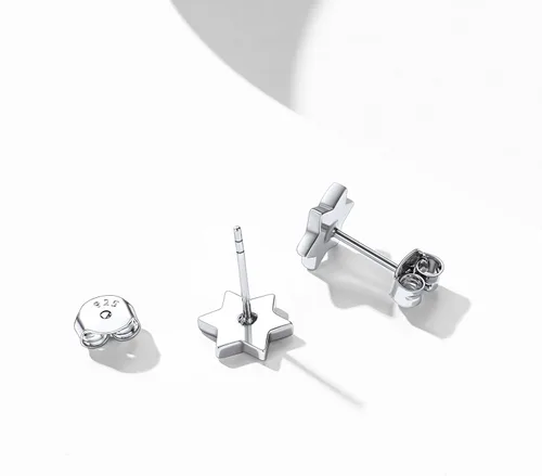 Vista 6 de ChicSilver Pendientes retro de plata de ley 925 con estrella de Davidojo de Horus para mujeres, adolescentes y niñas, hipoalergénicos