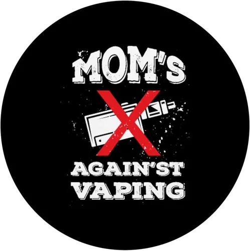 Vista 3 de Mom's Agains't Vaping - Agarre y soporte para teléfonos y tabletas, Negro