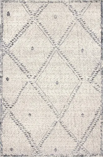 Vista 3 de nuLOOM Blaine - Alfombra de área de diamantes punteados, 4x6, marfil