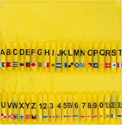 Vista 21 de SYII Bandera estadounidense de 12 x 18 pulgadas, bordado de 50 estrellas, enseña náutica, banderas de barco de Estados Unidos con 2 ojales de latón