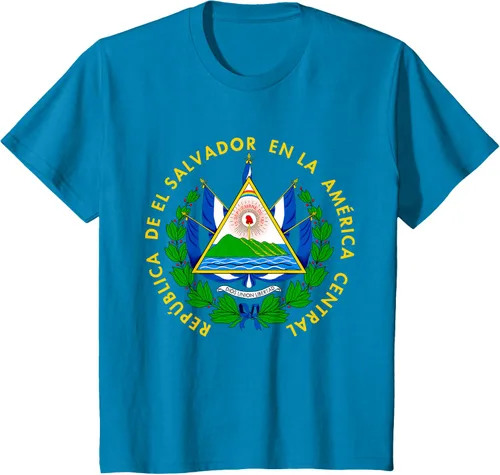Vista 55 de Camiseta con diseño de emblema de la bandera de El Salvador