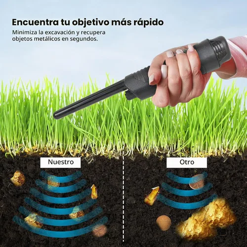 Vista 3 de Bounty Hunter Pinpointer para la detección de metales con señal de audio y vibración – Herramienta de precisión manual para una ubicación precisa