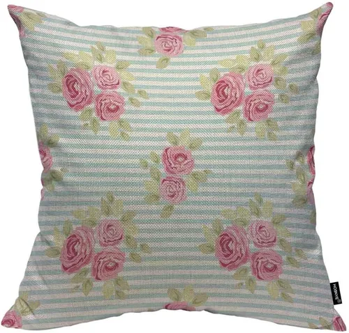 Vista 21 de HOSNYE Funda de almohada decorativa de árboles de abeto y pino 16x16, árboles verdes saludables en un cojín de almohada de abeto antiguo, funda