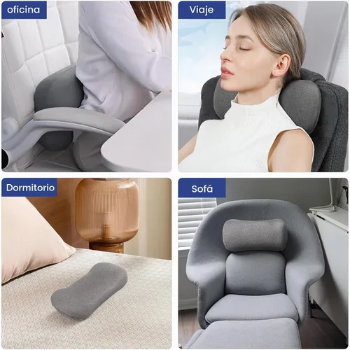 Vista 7 de COMFYTHERA Almohada cervical para el cuello para aliviar el dolor de dormir, almohada de cuello pequeño de espuma viscoelástica para aliviar