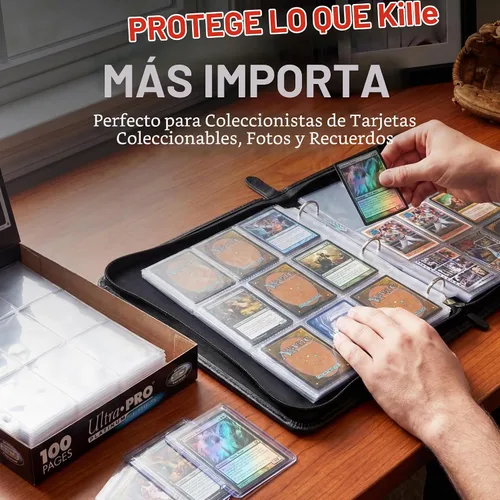Vista 2 de Ultra Pro hojas de nueve bolsillos para tarjetas de colección - serie platinum (100 páginas)