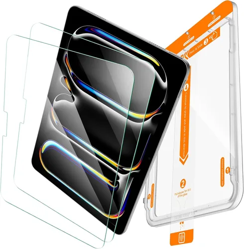Vista 10 de Paquete de 2 protectores de pantalla para iPad Pro 10.5 Película de vidrio templado transparente resistente a los arañazos compatible con iPad Air