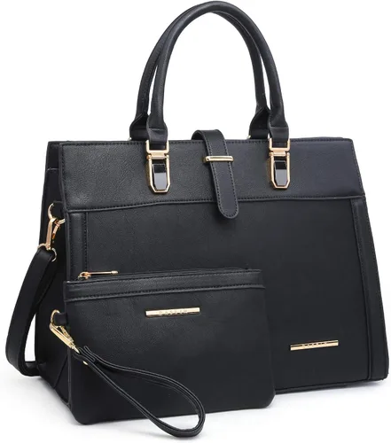 Vista 10 de Bolso de mano para mujer con solapa, bolso de hombro con correa, bolso de mano con asa superior, bolso tote, bolso satchel, monedero, bolso