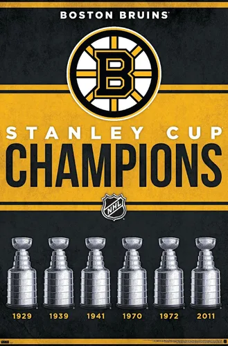 Vista 11 de Trends International NHL Boston Bruins - Champions 23 Wall Poster, 22.4L x 14.7W, Barnwood Framed Version