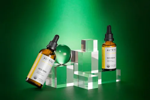 Vista 4 de Alteya Organics Aceite de salvado de arroz, aceite portador orgánico certificado, 3.4 onzas líquidas, prensado en frío, 100% puro aceite base