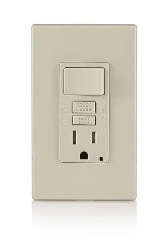 Vista 22 de Leviton SmartlockPro Interruptor con enchufe de doble polo receptáculo, AFTR1-E, 120.0 volts