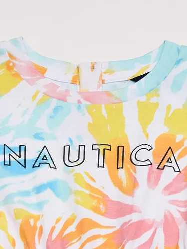 Vista 3 de Nautica Vestido de moda de manga corta para niñas